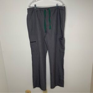 Figs dark grey cargo straight leg scrub pants
